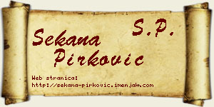 Sekana Pirković vizit kartica